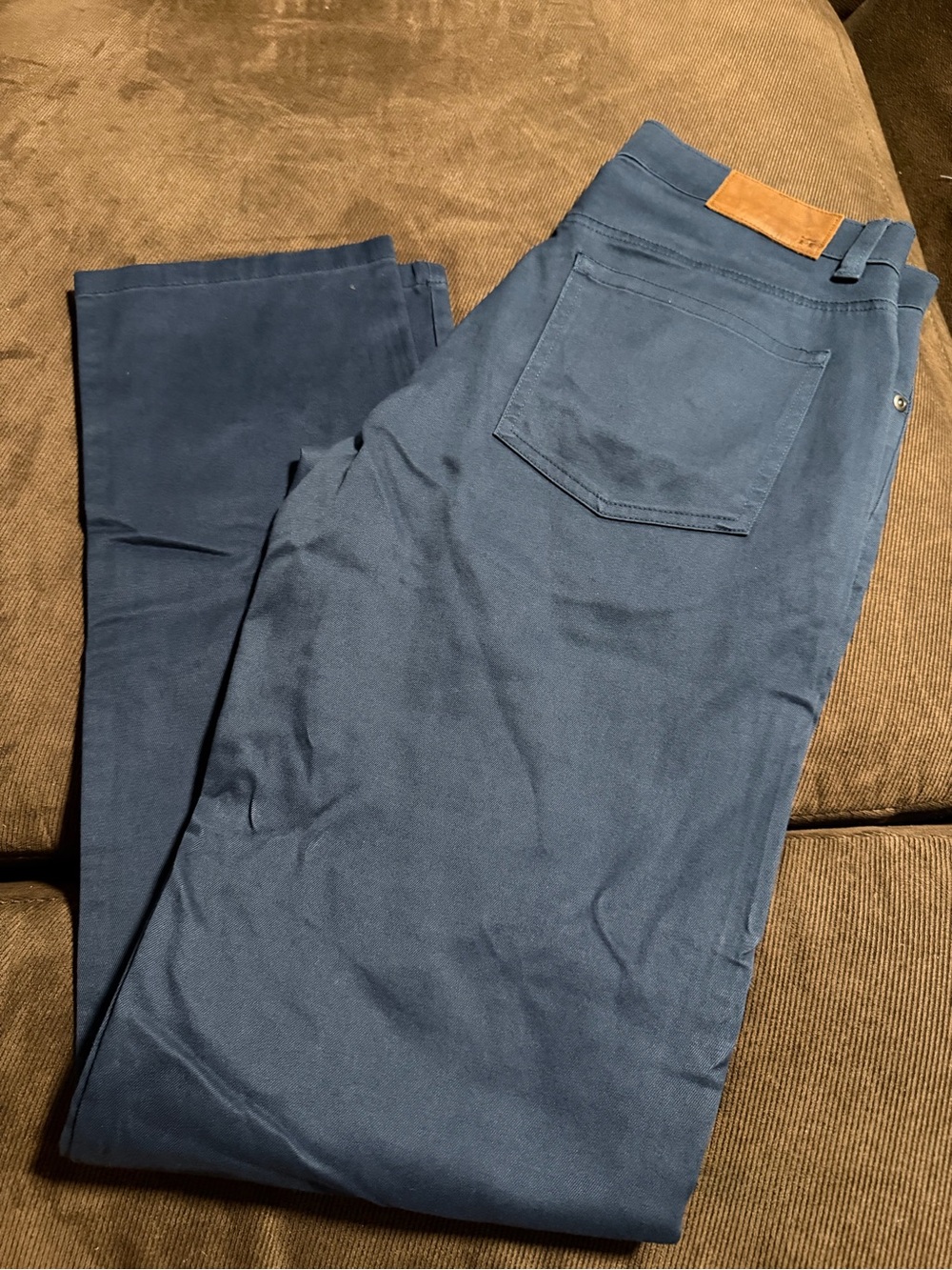Haggar Navy Blue Straight Fit Chinos